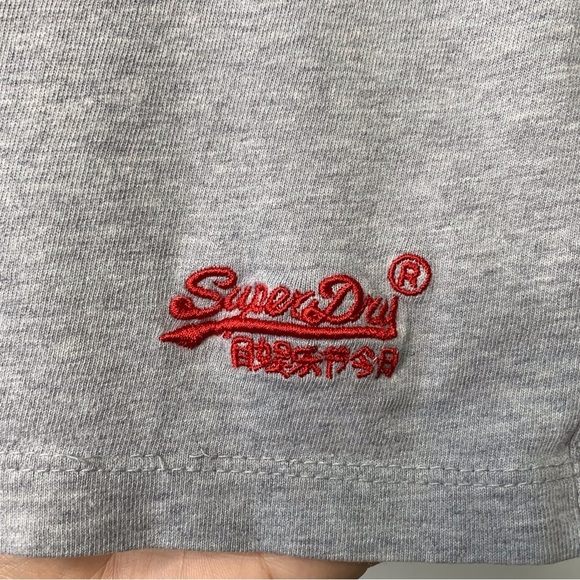 Superdry Men's Classic Grey Crewneck Short Sleeve T-Shirt Size Large - Picture 11 of 14